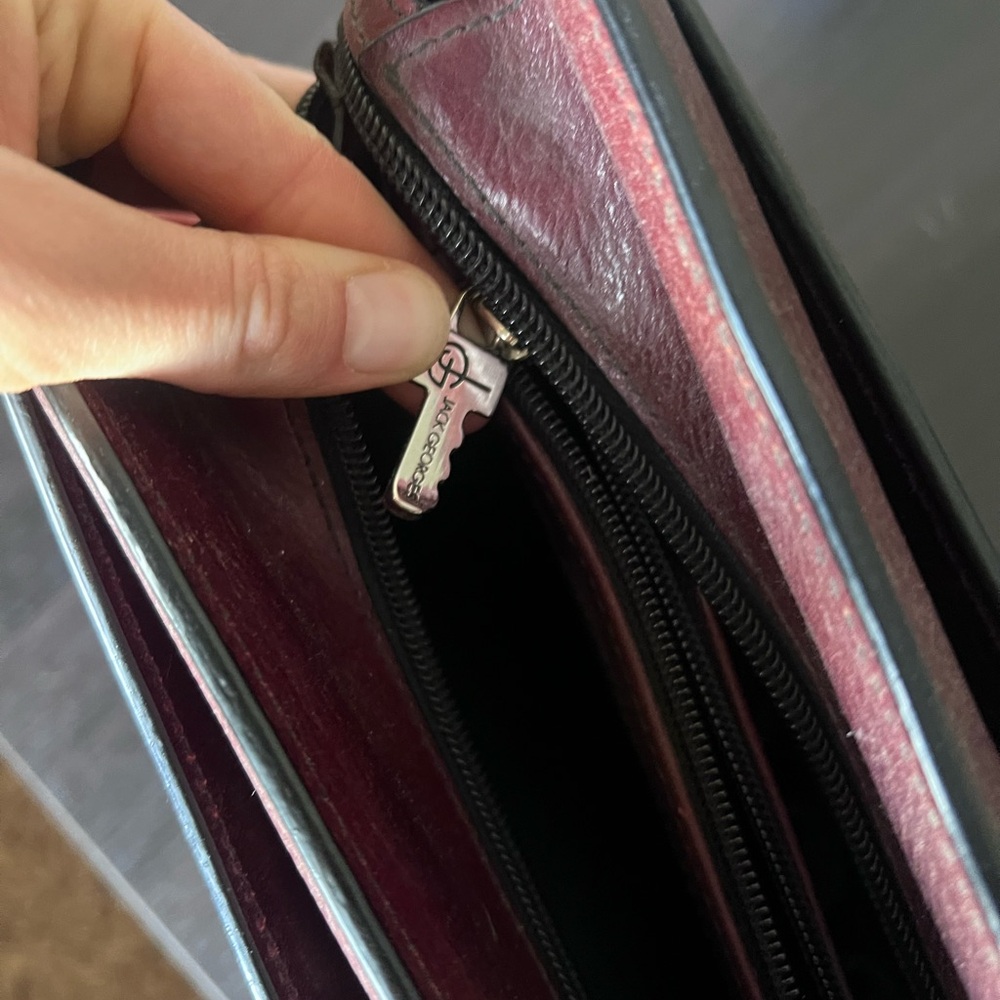 Jack George’s Elegant Burgundy Leather Briefcase - New with tag - Picture 6 of 6